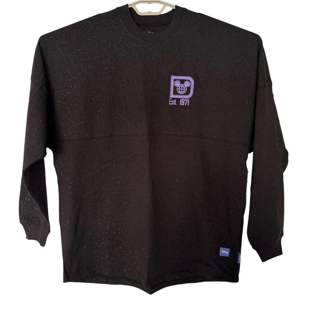 Disney 100 Years of Wonder Spirit Jersey Black Purple Fireworks Adult M NWT